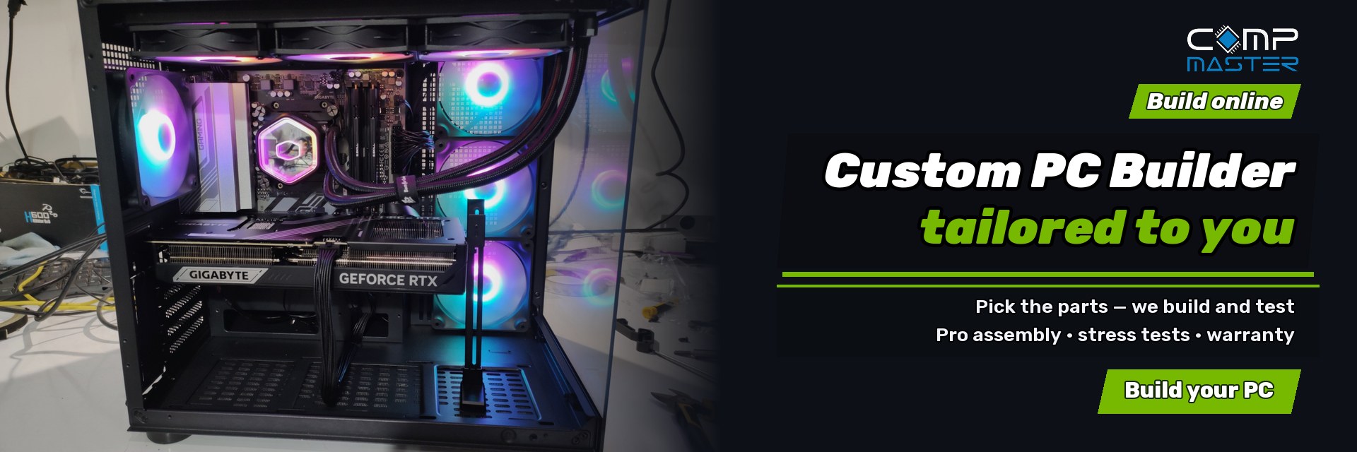 Build your own PC: choose components and receive an assembled, tested computer