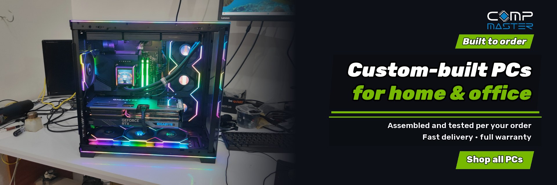 Custom-built computers for home and office: assembled and tested to order, fast delivery and warranty. View all computers